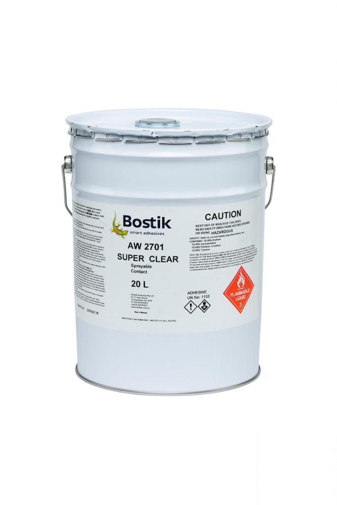 Bostik Sprayable Contact Adhesive W 2700 (red) / 2701 (clear) 20L